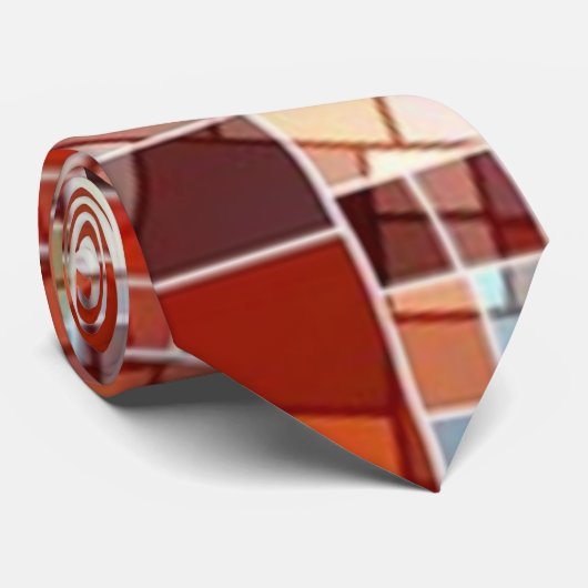 "Geometrischer Block für Retro" Männergemische Far Krawatte (Gerollt)