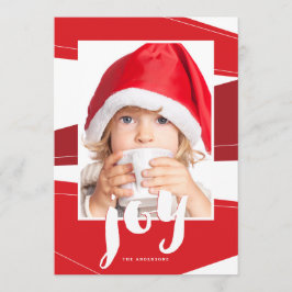 Geometrischer Block | Red Joto Foto Card