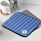 Geometrischer Blue Monogram Laptop Sleeve