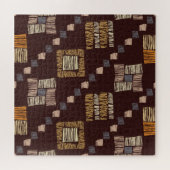 Geometrischer brauner Ethnic-Stamm-Hintergrund Puzzle (Horizontal)