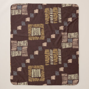 Geometrischer brauner Ethnic-Stamm-Hintergrund Sherpadecke