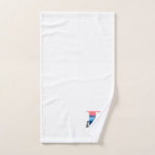 Geometrischer Buchstabe D Korallenrosa, monogramm Badhandtuch Set (Handtuch)