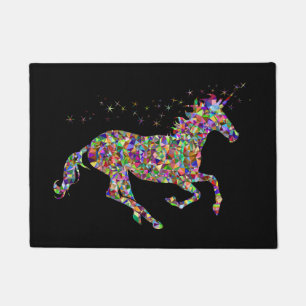 Geometrischer bunter Einhorn-Eingangsteppich Fußmatte