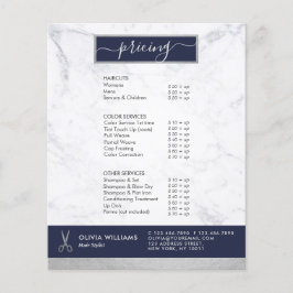 Geometrischer Chic Silver Scissors Marmorhaar Styl Flyer