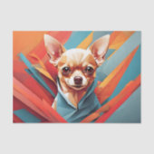 Geometrischer Chihuahua-Hund Seidenpapier (Vorderseite)