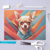 Geometrischer Chihuahua-Hund Seidenpapier (Handwerk)