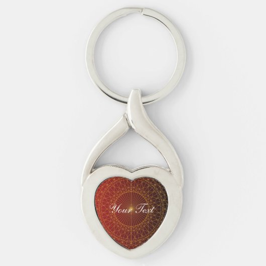 Geometrischer Circle Gold Moderner abstrakter Luxu Schlüsselanhänger (Vorderseite)