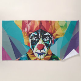 geometrischer Clown Strandtuch