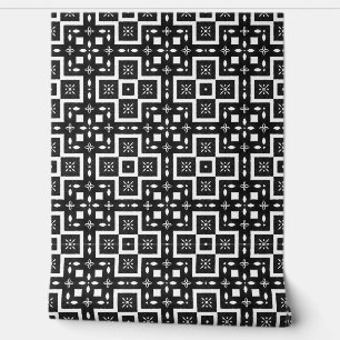 Geometrischer Deko Modernes Klassik Schwarz/Weiß Tapete