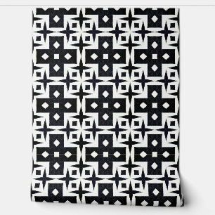 Geometrischer Deko Modernes Klassik Schwarz/Weiß Tapete