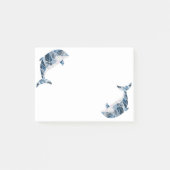 Geometrischer Delphin Post-it Klebezettel (Vorderseite)