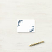 Geometrischer Delphin Post-it Klebezettel (Auf Schreibtisch)