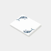 Geometrischer Delphin Post-it Klebezettel (angewinkelt)