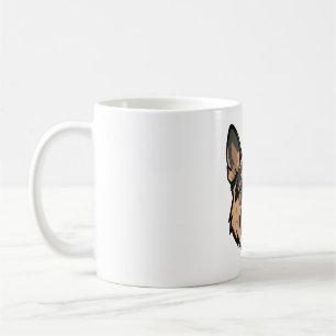 Geometrischer Deutscher Schäferhund Moderne Kunst Kaffeetasse