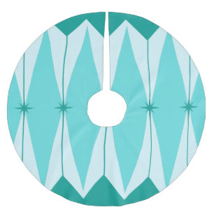 Geometrischer Diamant- und Sternenexplosions-Baums Polyester Weihnachtsbaumdecke
