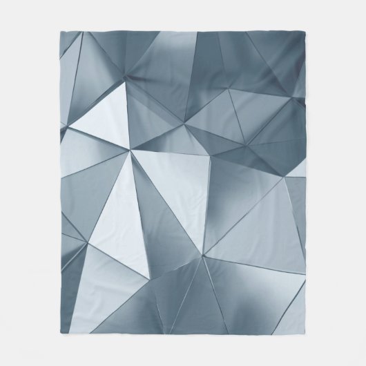Geometrischer dreidimensionaler Metallhintergrund Fleecedecke (Vorderseite)