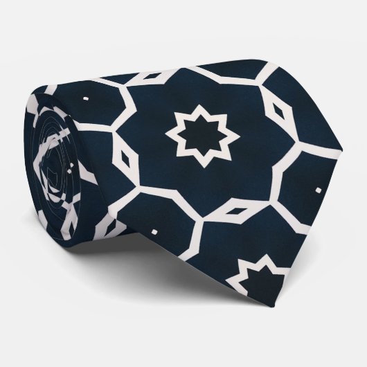 Geometrischer Druck Krawatte (Gerollt)