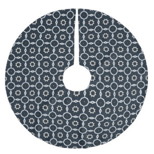 Geometrischer Druck Polyester Weihnachtsbaumdecke