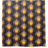 geometrischer Duschvorhang im marokkanischen Stil (Vorderseite)