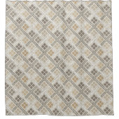 Geometrischer Duschvorhang Neutral Pastell Modern (Vorderseite)