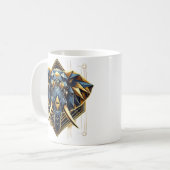 geometrischer Elefant Kaffeetasse (Vorderseite Links)