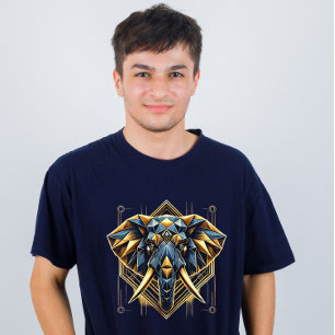 geometrischer Elefant-T - Shirt