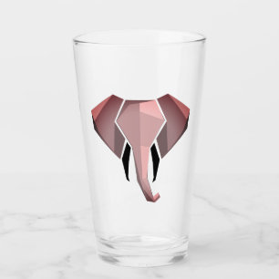 Geometrischer Elefantenkopf  Glas