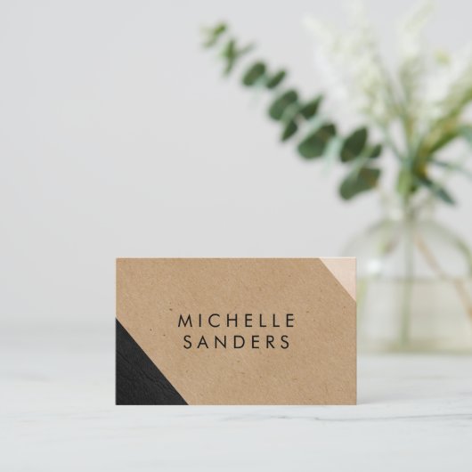 Geometrischer eleganter Farbblock Moderner Visitenkarte (Stehend Vorderseite)