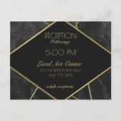 Geometrischer Empfang aus Gold und Marmor Begleitkarte (Vorderseite)