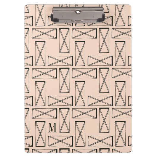 Geometrischer Entwurf des Monogramm-| des Klemmbrett (Vorderseite)