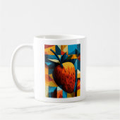 Geometrischer Erdbeeren-Abstrakt-Retro-Kaffeebeche Kaffeetasse (Links)