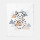 Geometrischer Eulen-Entwurf Fleecedecke (Vorderseite)