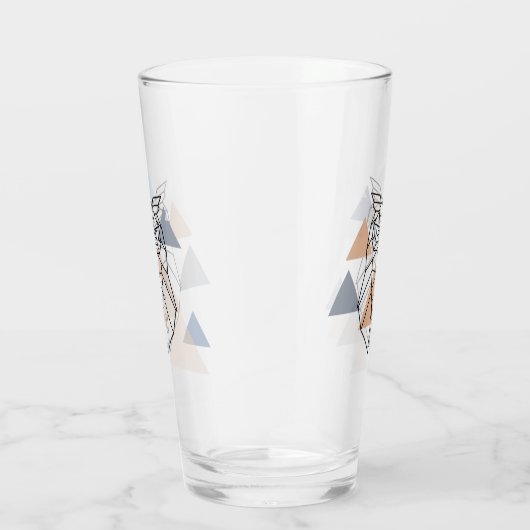 Geometrischer Eulen-Entwurf Glas (Rechts)