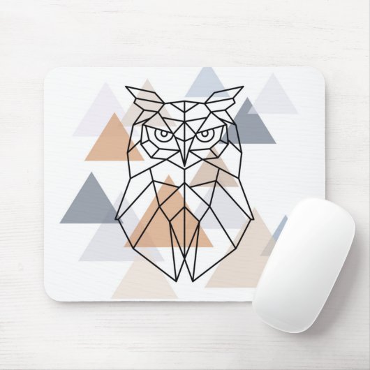 Geometrischer Eulen-Entwurf Mousepad (Mit Mouse)