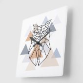 Geometrischer Eulen-Entwurf Quadratische Wanduhr (Winkel)
