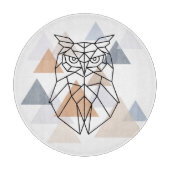 Geometrischer Eulen-Entwurf Schneidebrett (Vorderseite)