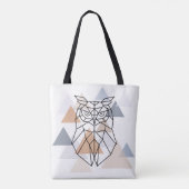 Geometrischer Eulen-Entwurf Tasche (Rückseite)