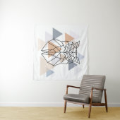 Geometrischer Eulen-Entwurf Wandteppich (Beispiel (Horizontal))