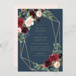 Geometrischer Fall Elegance Brautdusche Einladung