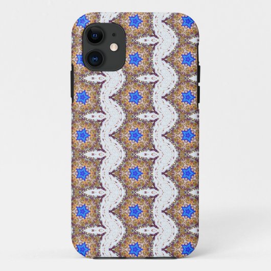 geometrischer Fall mit blauem Stern Case-Mate iPhone Hülle (Rückseite)