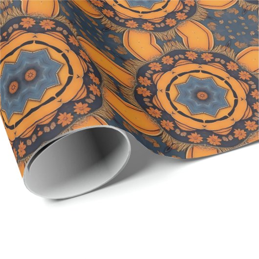 Geometrischer Fall, Whimsischer Herbst, Herbst, He Geschenkpapier (Rolleneckpunkt)