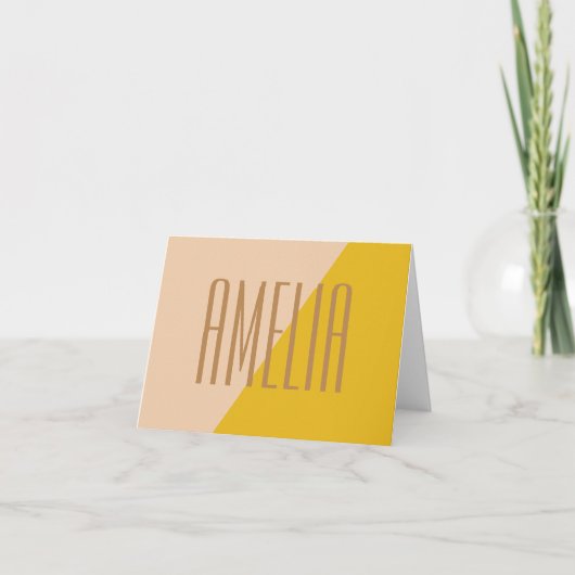 Geometrischer Farbblock in gelben Personalisierten (Vorderseite)