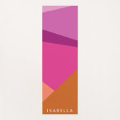 Geometrischer Farbblock in Lila Personalisierten N Yogamatte (Vorderseite)