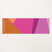 Geometrischer Farbblock in Lila Personalisierten N Yogamatte (Vorderseite (Horizontal))