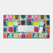 Geometrischer Farbblock Mitte Jahrhundert Moderne Schreibtischunterlage (Tastatur & Maus)