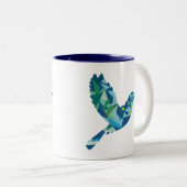 Geometrischer farbiger Bird Zweifarbige Tasse (VorderseiteRechts)