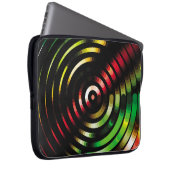 Geometrischer farbiger Hintergrund. Abstrakte Hälf Laptopschutzhülle (Vorne Rechts)