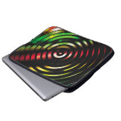 Geometrischer farbiger Hintergrund. Abstrakte Hälf Laptopschutzhülle (Vorne Knopf)