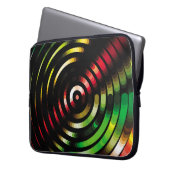 Geometrischer farbiger Hintergrund. Abstrakte Hälf Laptopschutzhülle (Vorderseite Links)
