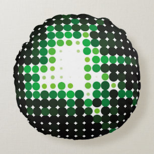 Geometrischer, farbiger Vintager Hintergrund. Abst Rundes Kissen